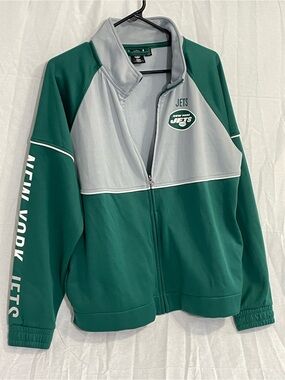 NFL Green & Light Gray New York Jets Track Jacket